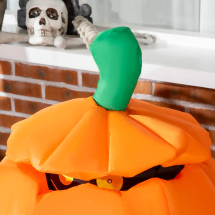 Citrouille gonflable d'Halloween avec chat et lumières LED, 76 x 64 x 115 cm