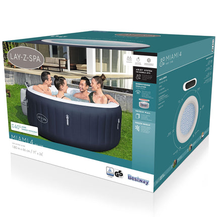 Aufblasbarer Whirlpool, 4-Personen, Energieeffizient, 120 Düsen