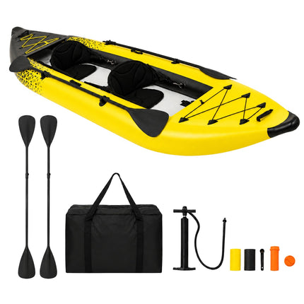 Ensemble de kayak gonflable avec rames en aluminium et sièges en EVA