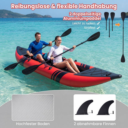 Ensemble de kayak gonflable avec pagaies en aluminium et sièges en EVA
