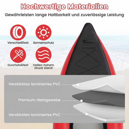 Ensemble de kayak gonflable avec pagaies en aluminium et sièges en EVA