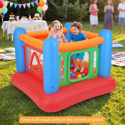 Château gonflable pour enfants avec piscine à balles et trampoline
