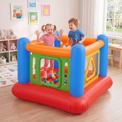 Château gonflable pour enfants avec piscine à balles et trampoline