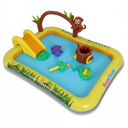 Aufblasbarer Kindersprühpool mit Rutsche, PVC, 310 Liter