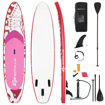 Aufblasbares Paddle Board 325x76x16cm Set, Pink