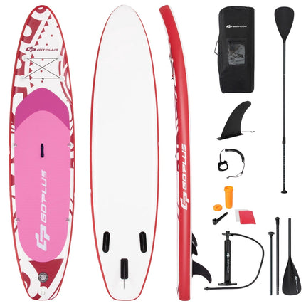 Aufblasbares Paddle Board 325x76x16cm Set, Pink