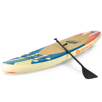 Planche de paddle gonflable pour bateau, planche de surf debout, 335 x 76 x 15 cm, motif rayé coloré