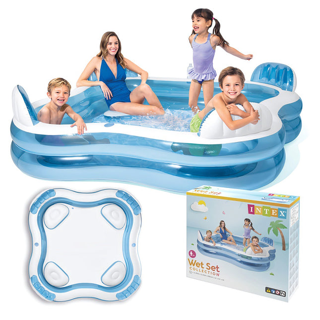 Aufblasbarer Pool mit Sitzen, für 4 Personen, 229x229x66 cm