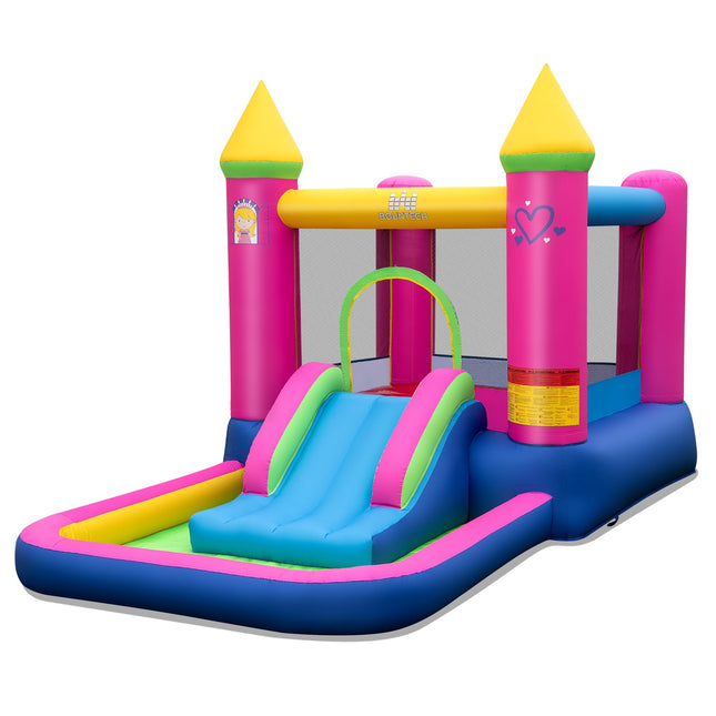 Château gonflable princesse avec toboggan et piscine à balles