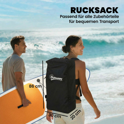 Aufblasbares SUP Board Set mit Paddel, Finne und Rucksack