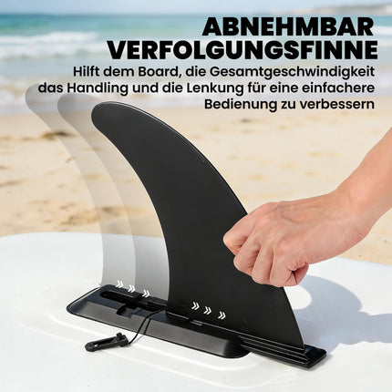 Aufblasbares SUP Board Set mit Paddel, Finne und Rucksack