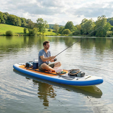Aufblasbares SUP Board Set mit Paddel, Finne und Rucksack