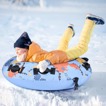 Aufblasbarer Schnee-Schlitten 132cm mit Oxford-Hülle, Handpumpe