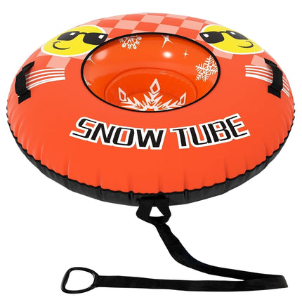 Aufblasbarer Schneereifen mit Griffen und Zugseil, Orange
