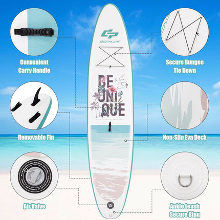 Aufblasbares Stand Up Paddle Board 10,5 Fuß mit Paddel, Pumpe