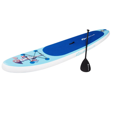 Aufblasbares Stand Up Paddle Board 305 cm, Paddel, Pumpe, Rucksack