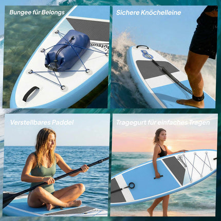 Aufblasbares Stand-Up-Paddle-Board, 320x82 cm, 160 kg Tragkraft