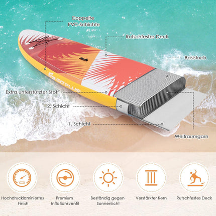 Aufblasbares Stand Up Paddle Board Aufblasbares Stand Up Paddle Board 335 x 76 x 15 cm Orange