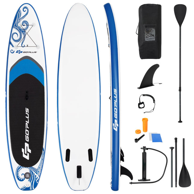 Aufblasbares Stand Up Paddle Board Stehbrett mit Surf Control 325/335 x 76 x 16 cm Blau-L