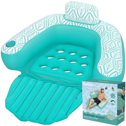 Fauteuil matelas gonflable à eau avec porte-gobelet, 145 x 120 cm
