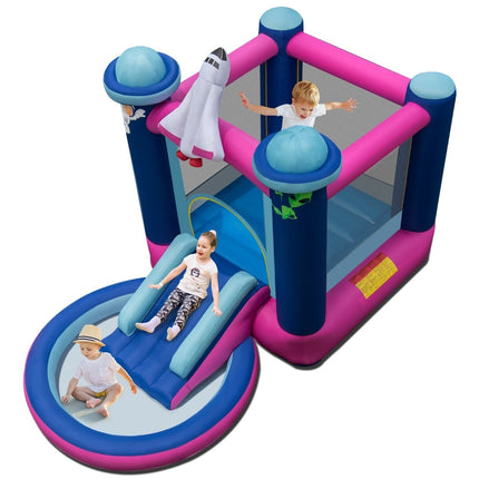 Château gonflable avec toboggan aquatique pour enfants, 207 x 393 x 270 cm