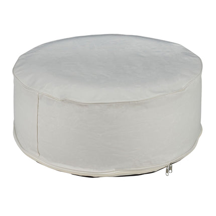 Tabouret gonflable blanc crème