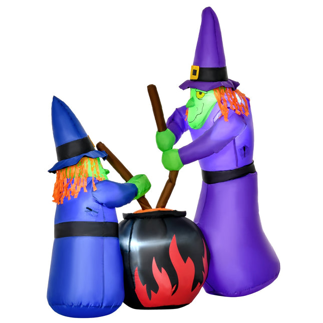 Aufblasbarer Halloween-Kessel mit LED-Beleuchtung, Polyester
