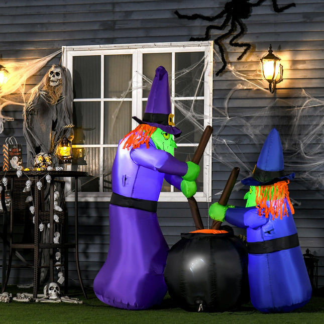Aufblasbarer Halloween-Kessel mit LED-Beleuchtung, Polyester