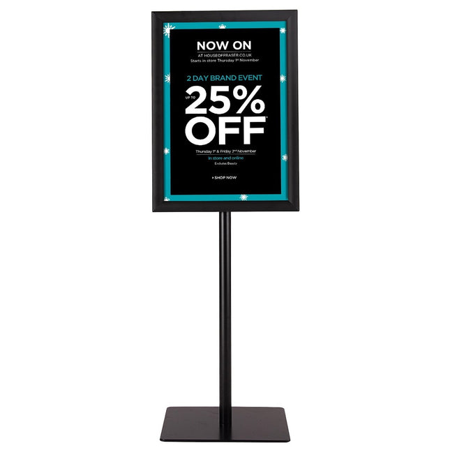 Support d'information A3 support d'affiche amovible réglable en hauteur argent/noir 42 x 29,5 cm-noir