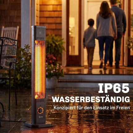 Infrarot-Terrassenheizstrahler 2000W, Kohlefaser, Fernbedienung