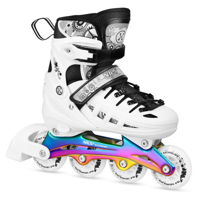 Patins à roues alignées/à glace, 4 en 1, LED blanches, taille L (39-42)