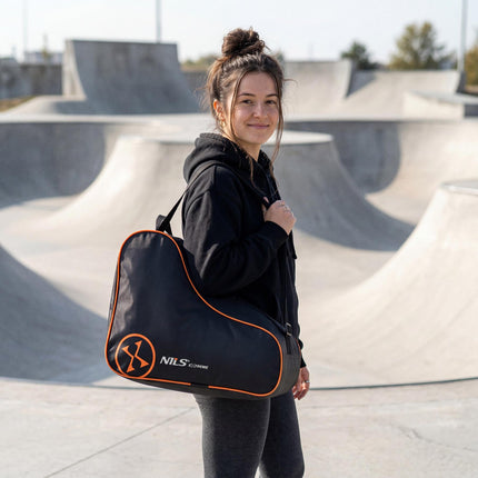 Sac pour patins à roues alignées - Bandoulière unique en nylon 420D, orange