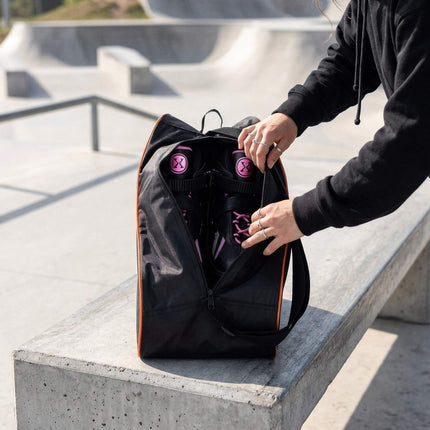 Sac pour patins à roues alignées - Bandoulière unique en nylon 420D, orange