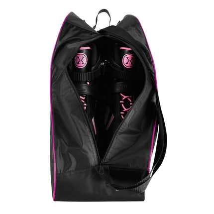 Sac pour patins à roues alignées, rose, nylon 420D, poche zippée