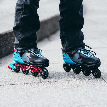 Inline Skates, Adjustable Size S (31-34), Blue