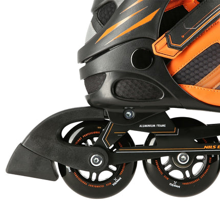 Inline Skates, Black-Orange, Size 40