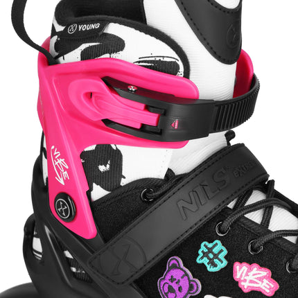 Patins à roues alignées, roses, taille L (40-43), roulements ABEC-5