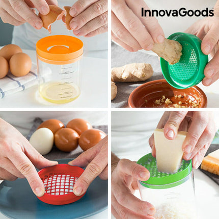 InnovaGoods 8-in-1 Cooking Utensil Bottle, 8 Pieces, 400 ml Measuring Cup