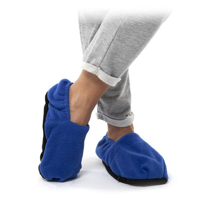InnovaGoods Single Sleeved Blanket and Microwavable Slippers, Central Pocket