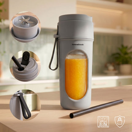 InnovaGoods Wellsy Portable Rechargeable Blender 450 ml, USB-C, 40 W