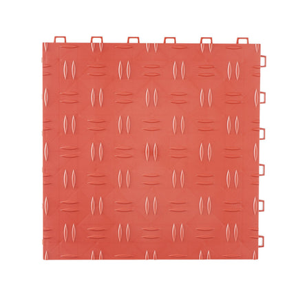 Interlocking Garage Floor Tiles, 12x12, 50-Pack, Red