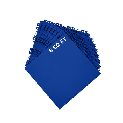Interlocking Hockey Training Tiles, 12x12 in, 8 Pack, Blue