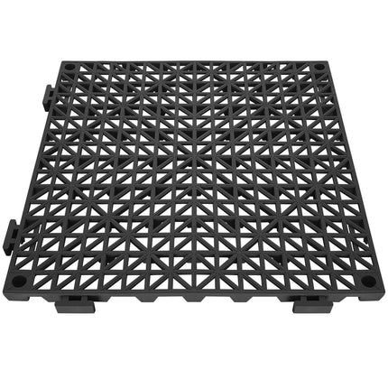 Interlocking PVC Drainage Floor Tiles, Non-Slip, 12 Pack