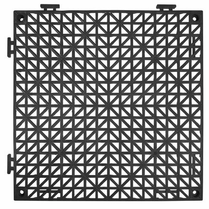 Interlocking PVC Drainage Floor Tiles, Non-Slip, 12 Pack