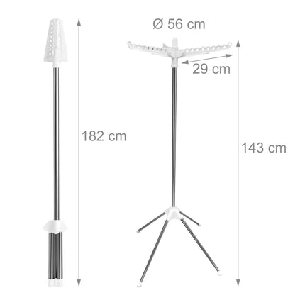 Étendoir à repasser pliable pour 27 cintres