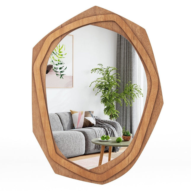 Miroir mural de forme irrégulière, étanche, 89,5 x 66 cm