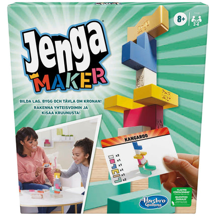 JENGA Maker Brettspiel in finnischer und schwedischer Sprache