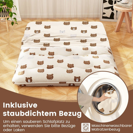 Matelas futon japonais, 140 x 200 cm, housse lavable