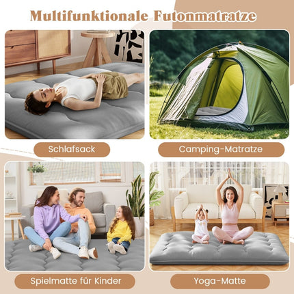 Matelas futon japonais, housse lavable, 140 x 200 cm
