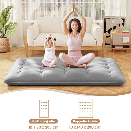 Matelas futon japonais, housse lavable, 140 x 200 cm